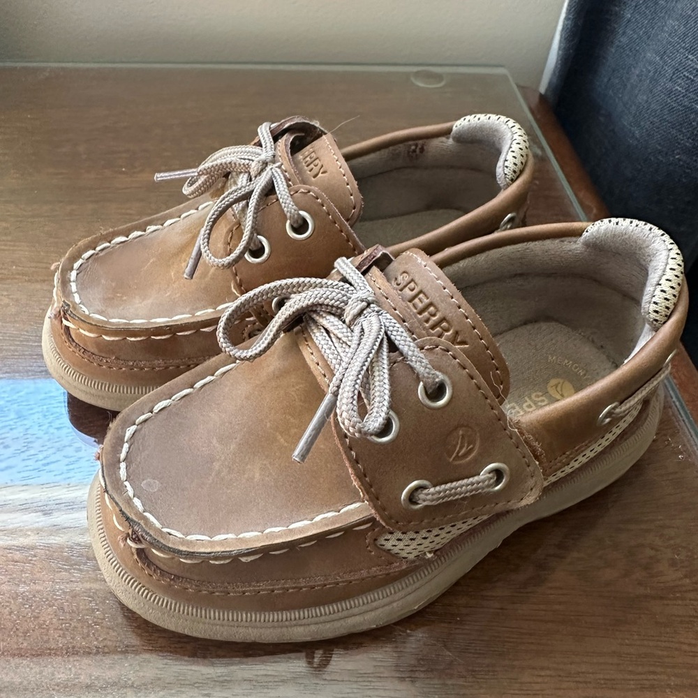 Sperry Toddler Tan Boat Shoes Size 7C